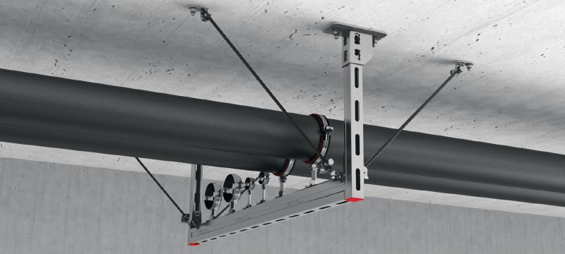 MT-S-AP seismisch stangscharnier Verzinkt draadstangscharnier voor seismische versteviging van MEP-steunstructuren Toepassingen 1