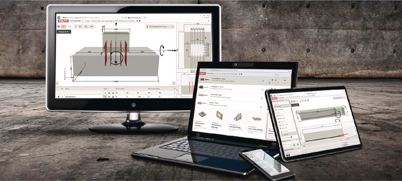 PROFIS Engineering Suite structurele ontwerpsoftware Structurele engineering ankerontwerpsoftware met codes en goedkeuringen, componentgebaseerd finite element methodeberekeningen, en een verscheidenheid aan bevestigingsmethoden Toepassingen 1