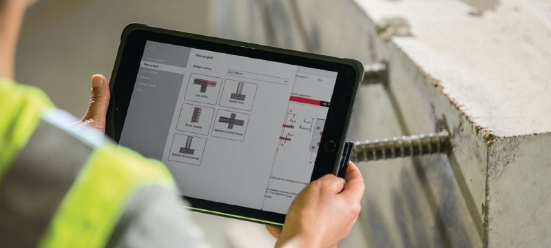 PROFIS wapeningsdetailleringssoftware Wapeningsdetailleringssoftware voor het snel en economisch ontwerpen van na-installaties volgens bouwvoorschriften en -regels Toepassingen 1