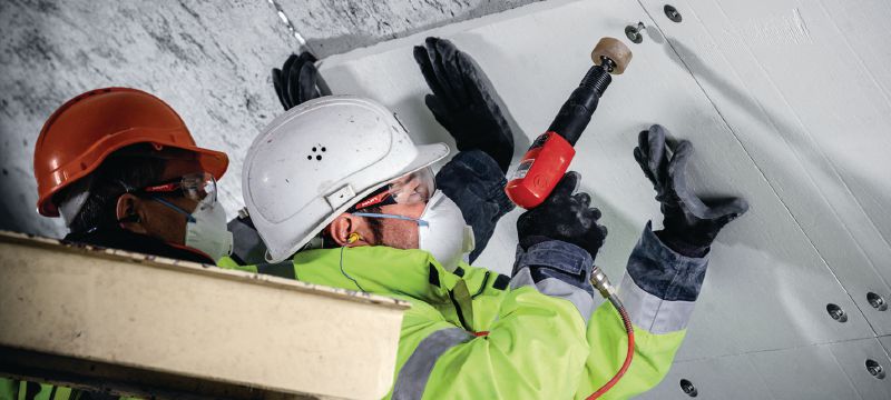 HFB-HCR keilnagel nagelanker met hoge prestaties en hoge corrosieweerstand voor de bevestiging van brandwerende platen op beton Toepassingen 1