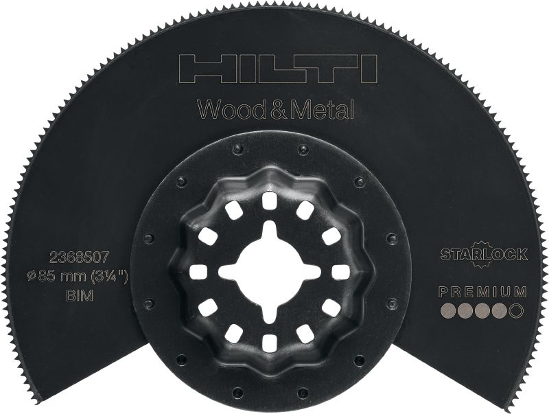 Multitool zaagblad BiM-gesegmenteerd zaagblad voor de oscillerende multitool, voor het zagen van hout met ingeslagen nagels, kunststof en metaal