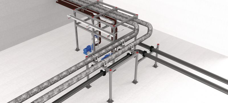 MT-90H OC naadloos kokerprofiel Zware toepassingen stalen kokersectie met montagesleuf, voor het bouwen van stalen frames en modulaire steunen in matig corrosieve omgevingen Toepassingen 1